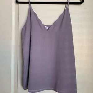 Socialite Scalloped Tank